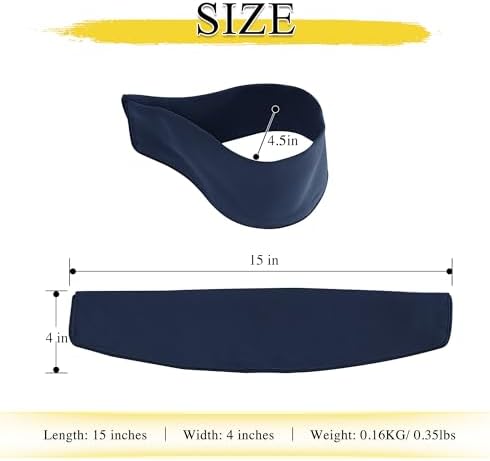 NICETOWN Magnetic Curtain Tiebacks Modern Handmade Tie Backs Decorative Curtain Holdbacks for Drapes (Navy Blue,15 X 4 Inches, Set of 4)
