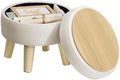 SONGMICS Foot Stool Ottoman, Small Storage Ottoman with Legs, 12.2 Inches
