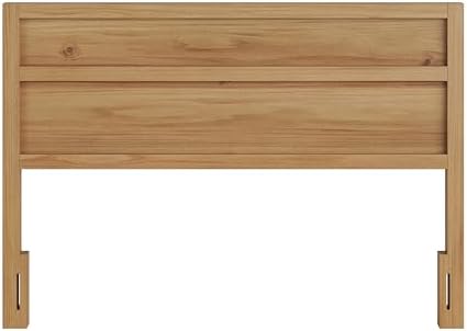 ComfIQ Serene Wood Panel Headboard with Clean-Line Design, Queen, Pine