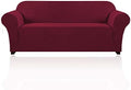 PrinceDeco Couch Covers for 3 Cushion Couch Sofa Pet Friendly Extra Large Couch Cover for Oversized Sofa Washable Furniture Protector Fitted Sofa Slipcovers Stay in Place(XL Sofa, Burgundy)