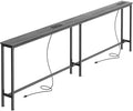 SUPERJARE 79 Inch Sofa Table with 2 Power Outlets and USB-C Ports