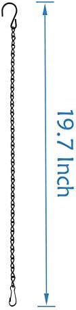 YINGFENG 6 Pack 19.7Inches Black Hanging Chains, Garden Plant Hangers, for Bird Feeders, Billboards, Chalkboards, Planters, Lanterns, Wind Chimes and Decorative Ornaments