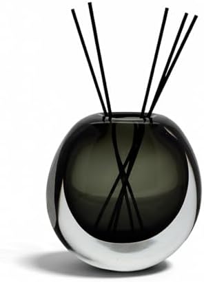 Smoke Glass Vase, DIY Empty Reed Diffuser Bottle for Essential Oils, 200mL, Aromatherapy, Modern Home Decor