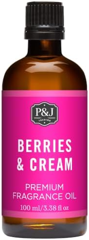P&J Trading Fragrance Oil | Berries & Cream Oil 100ml - Candle Scents for Candle Making, Freshie Scents, Soap Making Supplies, Diffuser Oil Scents