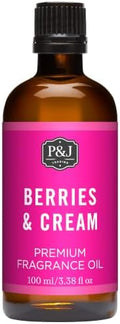 P&J Trading Fragrance Oil | Berries & Cream Oil 100ml - Candle Scents for Candle Making, Freshie Scents, Soap Making Supplies, Diffuser Oil Scents
