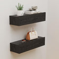 Floating Solid Wood Console Table, 47'' Wall Mounted Narrow Entryway Table with Storage Shelf, Modern Couch Shelves Small Entry Way Tables for Entryway, Front Hall, Hallway (Black, 47.24IN)