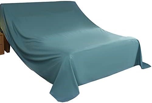 SUNSURE Furniture Dust Cover for Sofas, Chairs, Queen Size Mattress, Indoor Outdoor Furniture Dust Cloth, Home Dust Cover - Blue (94.5x79inch)