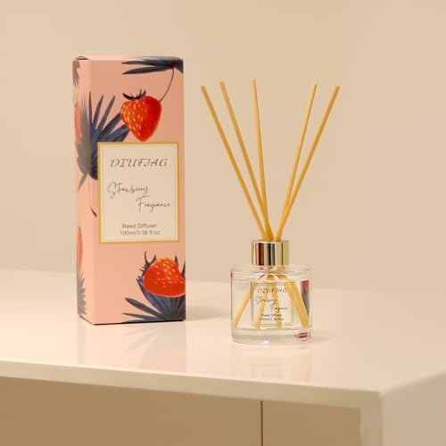 100ml Scent Diffuser with 6 Fiber Sticks, 3.5 oz Reed Diffuser Set