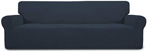 Easy-Going Stretch 4 Seater Oversized Sofa Couch Cover Dark Blue