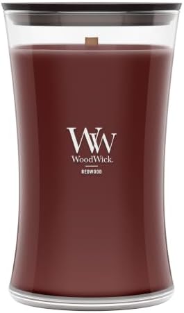 WoodWick Redwood Scented Candle, Crackling Wick, 21.5oz