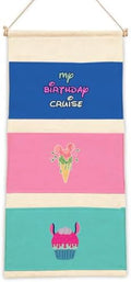 3-Pocket Hanging Wall Organizer, Birthday Cruise Design for Playroom