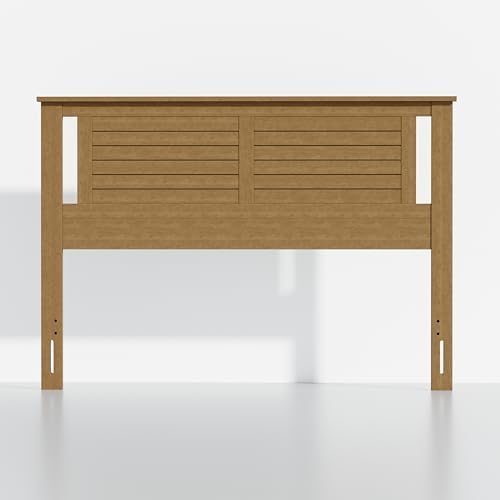 ComfIQ Serene Wood Panel Headboard with Horizontal Scoring, Queen, Pine
