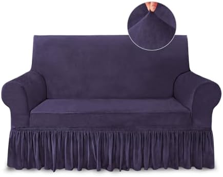 NICEEC Love Seat Couch Covers Loveseat Covers Universal Cover with Skirt