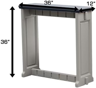 Single Bar Set Includes 2 Barstools Deep Grey Top & Warm Grey Base Ideal for Patio Hot Tub Area Backyard Durable WeatherResistant Design Easy Nohardware Assembly Proudly Made in USA