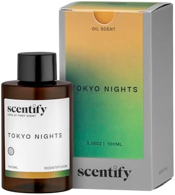 Scentify Tokyo Nights Aroma Oil Refill for Diffusers, 100ml / 3.38 fl oz