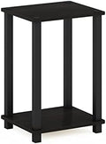 Furinno Simplistic Toolless Small 2-Tier Night Stand, Black Espresso