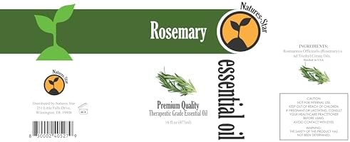 Natures-Star 16oz Rosemary Essential Oil - Therapeutic Grade Essential Oil for Aromatherapy, Diffuser, Soap Making, and Candles