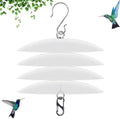 8" Bird Feeder Rain Guard, Hummingbird Feeder Shade Dome Cover, Hanging Baffle for Bird Feeder Pole,Smart Birds Feeder's Umbrella(Translucent),4 Pack