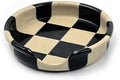 Verona Black Marble Spoon Rest for Stove Top, Checkered Kitchen Utensil Holder, Coffee Bar Accessory