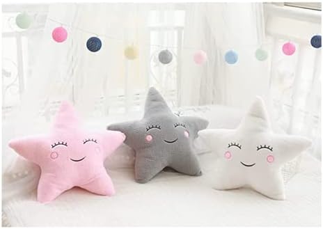 Star Pillow Moon Cloud Fresh Room Decoration Home Cushion Bed Pillow (Moon 20.8 * 11.8inch/53 * 30cm, White)
