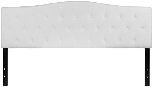 EMMA + OLIVER White King Tufted Headboard