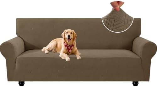 XINEAGE XL Sofa Slipcover Pet Friendly, Stretch Couch Cover,Light Coffee