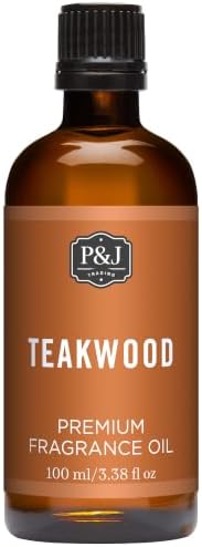 P&J Fragrance Oil - Teakwood 100ml - Candle Scents, Soap Scents, Diffuser Oil Scents