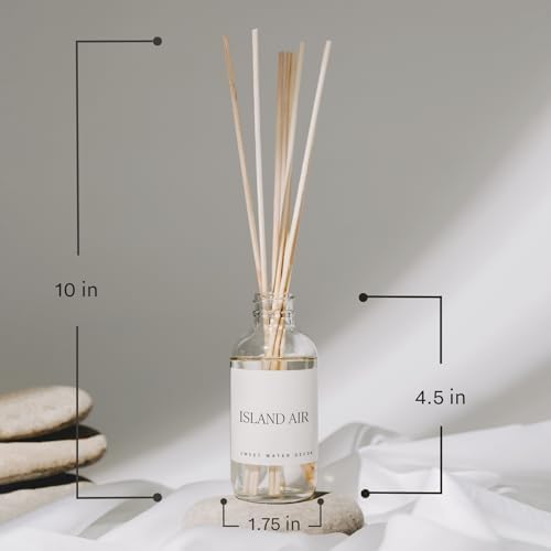 Sweet Water Decor Weekend Reed Diffuser Set for Home - Sage, Orange, Amber, Tonka Bean Scented Reed Diffusers - Air Freshener Lasts 4+ Months, Made in the USA