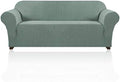 PrinceDeco Stretch Sofa Cover Slipcover Couch Covers for 3 Cushion Couch Furniture Protector Sofa Covers with Non Slip Elastic Bottom Dogs Pet Friendly Fitted (Sofa, Sage)