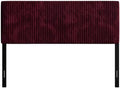 Queen Corduroy Velvet Upholstered Adjustable Headboard, Red
