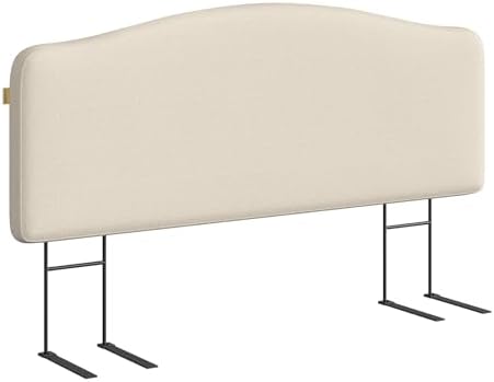 Pinmoco Full Upholstered Headboard, Height Adjustable Velvet, Beige