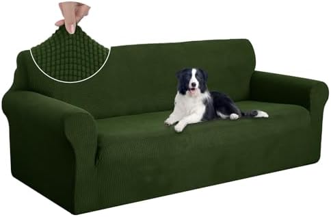 U-NICE HOME Oversized Stretch Couch Cover Slipcover, Bronze Green