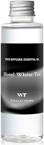 WEALD TRIBE Stick Reed Diffuser Set, White Tea Scent Diffuser Oil Refill