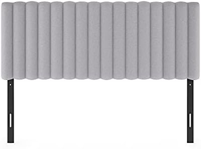 Furinno Roanne Upholstered Tufted Headboard, Glacier, Full