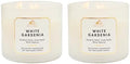 Bath & Body Works 3-Wick Candle, White Gardenia, Soy Wax Blend, 2 Pack