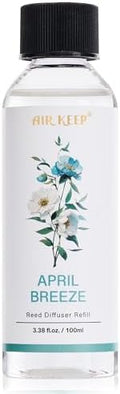 Airkeep Reed Diffuser Oil Refill/April Breeze/3.38oz（100ml/1 Pack/Scented Oil Refill for Reed Diffuser Home Fragrance for Bedroom, Bathroom Office Home Decor