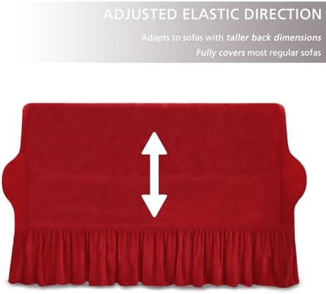 NICEEC Red Armchair Covers Arm Chair Cover Armchair Slipcovers with Skirt