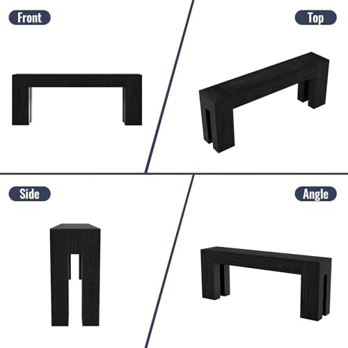 Epecoya Black Console Table for Entryway, 79-Inch Sofa Table