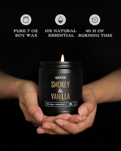 AOOVOO Scented Candles for Men - 4 Pack Candles for Home Scented