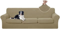 U-NICE HOME 4 Pieces Oversized Stretch Couch Cover Slipcover, Sand