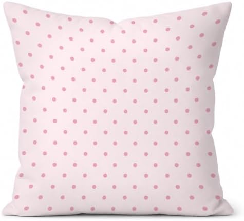 Cute Pink Polka Dot Room Decor Pillow Cover 18x18