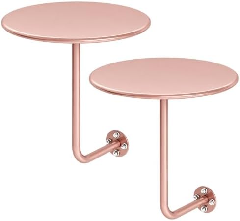 2 PS Wall Mounted Side Table Round Floating Nightstand L-Bracket Bar Table