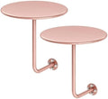 2 PS Wall Mounted Side Table Round Floating Nightstand L-Bracket Bar Table