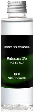WEALD TRIBE Balsam Fir Reed Diffuser Set Oil Refill for Bathroom Decor