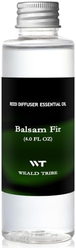 WEALD TRIBE Balsam Fir Reed Diffuser Set Oil Refill for Bathroom Decor
