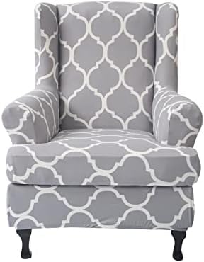 NILUOH Wingback Chair Covers 2-Piece, Armchair Slipcovers for Living Room