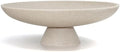 LIN CHUAN Large Decorative Bowl, Resin Pedestal Fruit Bowl, Beige