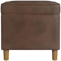 Spatial Order 24" Dinah Collection Storage Ottoman - Brown Faux Leather