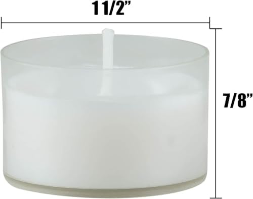 Stonebriar Bulk 192 Unscented Smokeless Long Burning Clear Cup Tea Light Candles with 6 to 7 Hour Extended Burn Time (Pack of 2, 384 Count Total)