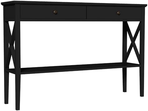 ChooChoo 47" Entryway Table with Drawers and Storage Shelf